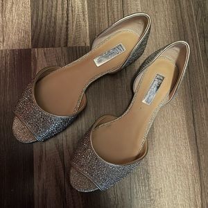 INC International Concepts Rhinestone Flats Peep Toe 8.5
